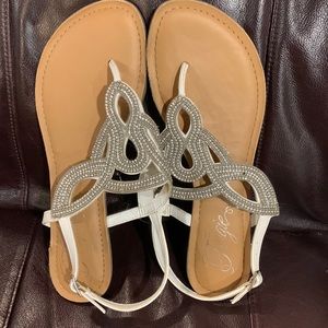 Fergie sandals, worn once on wedding day